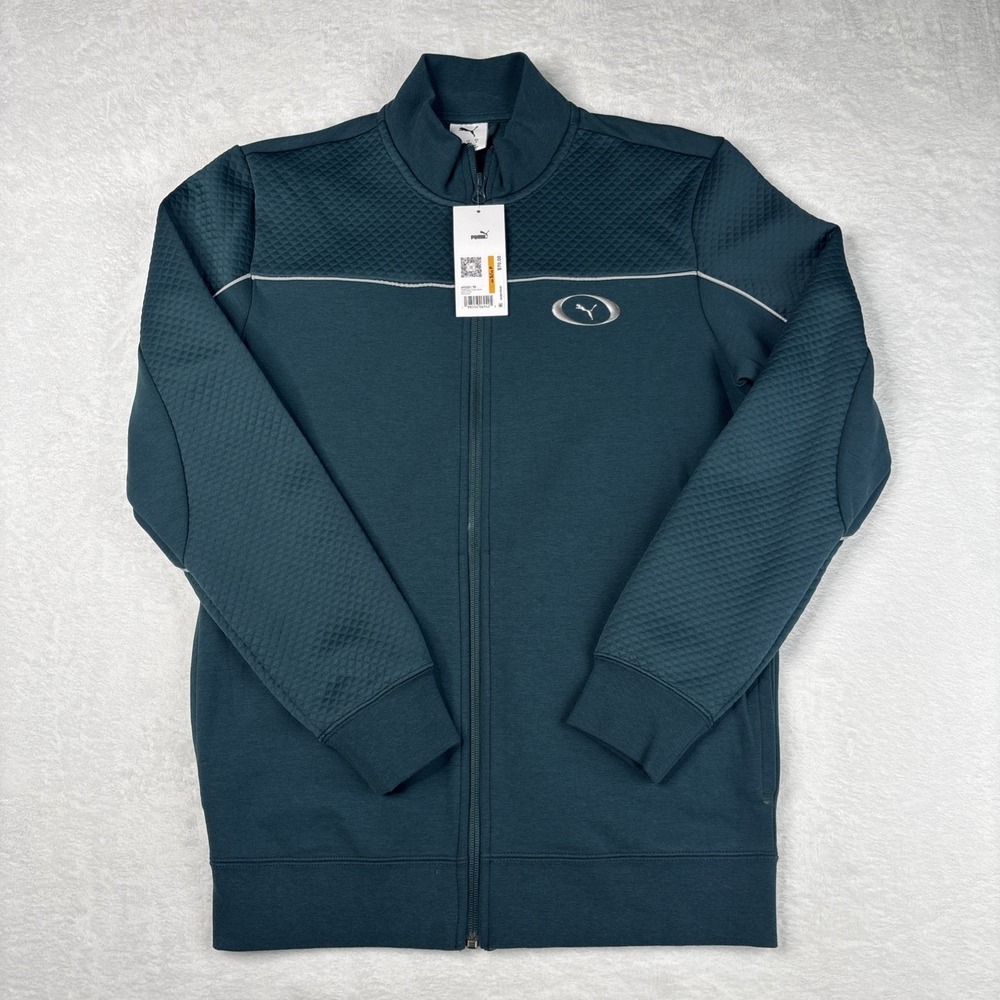 Puma Men's Full Zip Green Terrain Sport Track Jacket Size Small